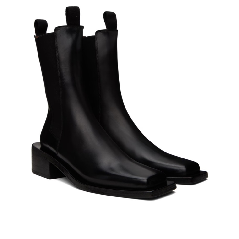MARSÈLL Pannello Chelsea Leather Boots Black Women’s Size 39